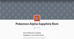 Desktop Screenshot of pokemonalphasapphireromdownload.tumblr.com