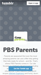 Mobile Screenshot of pbsparents.tumblr.com