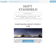 Tablet Screenshot of mattstansfield.tumblr.com
