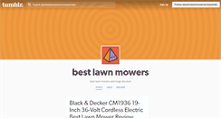 Desktop Screenshot of electriclawnmowerreviewcenter.tumblr.com