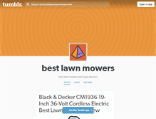 Tablet Screenshot of electriclawnmowerreviewcenter.tumblr.com