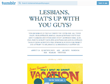 Tablet Screenshot of lesbianswhatsupwithyouguys.tumblr.com