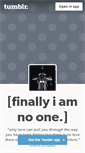 Mobile Screenshot of finallyiamnoone.tumblr.com