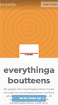 Mobile Screenshot of everythingaboutteens.tumblr.com