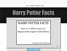 Tablet Screenshot of harrypotter-facts.tumblr.com