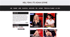 Desktop Screenshot of hellyeah-adamlevine.tumblr.com