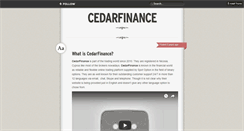 Desktop Screenshot of cedarfinance.tumblr.com