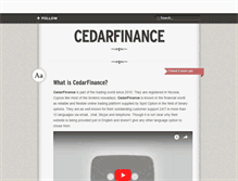 Tablet Screenshot of cedarfinance.tumblr.com