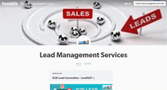 Desktop Screenshot of lead-management-services.tumblr.com