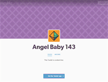 Tablet Screenshot of angelbaby143.tumblr.com