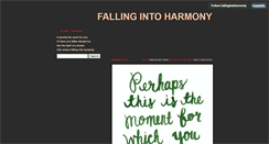 Desktop Screenshot of fallingintoharmony.tumblr.com