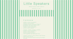 Desktop Screenshot of littlespeakers.tumblr.com