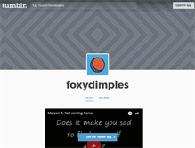 Tablet Screenshot of foxydimples.tumblr.com