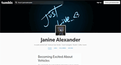 Desktop Screenshot of janinealexander.tumblr.com
