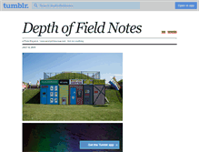 Tablet Screenshot of depthoffieldnotes.tumblr.com