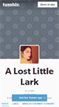 Mobile Screenshot of alostlittlelark.tumblr.com