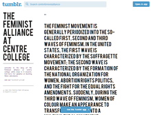 Tablet Screenshot of centrefeministalliance.tumblr.com