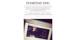 Desktop Screenshot of everyday-epic.tumblr.com