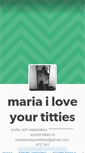 Mobile Screenshot of mariailoveyourtitties.tumblr.com