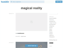 Tablet Screenshot of magicalreal.tumblr.com