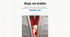 Desktop Screenshot of dogsontrains.tumblr.com