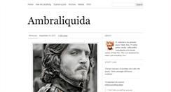 Desktop Screenshot of ambraliquida.tumblr.com