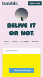 Mobile Screenshot of beliveitornot.tumblr.com