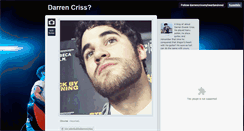 Desktop Screenshot of darrencrissmyheartandsoul.tumblr.com