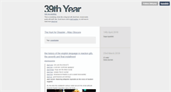 Desktop Screenshot of 39thyear.tumblr.com