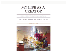 Tablet Screenshot of mylifeasacreator.tumblr.com