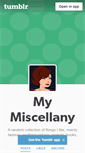 Mobile Screenshot of mymiscellany.tumblr.com