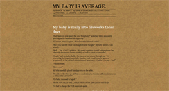 Desktop Screenshot of mybabyisaverage.tumblr.com