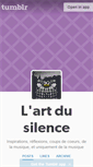 Mobile Screenshot of lart-du-silence.tumblr.com