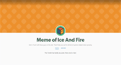 Desktop Screenshot of memeoficeandfire.tumblr.com