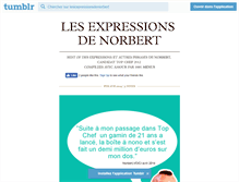 Tablet Screenshot of lesexpressionsdenorbert.tumblr.com