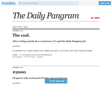 Tablet Screenshot of dailypangram.tumblr.com