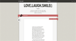 Desktop Screenshot of lovelaughsmilez.tumblr.com