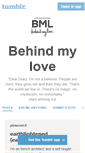 Mobile Screenshot of behindmylove.tumblr.com