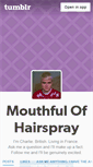 Mobile Screenshot of mouthfulofhairspray.tumblr.com