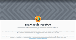 Desktop Screenshot of maxtaroisheretoo.tumblr.com