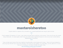 Tablet Screenshot of maxtaroisheretoo.tumblr.com