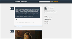 Desktop Screenshot of justmeandshe.tumblr.com