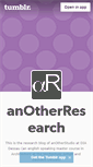 Mobile Screenshot of anotherresearchstudio.tumblr.com