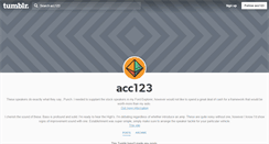 Desktop Screenshot of acc123.tumblr.com