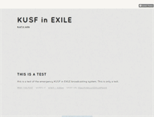 Tablet Screenshot of kusfinexile.tumblr.com