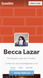 Mobile Screenshot of beccalazar.tumblr.com