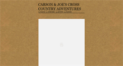 Desktop Screenshot of carsonjoeadventures.tumblr.com