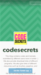 Mobile Screenshot of codesecrets.tumblr.com