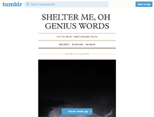 Tablet Screenshot of ohgeniuswords.tumblr.com