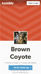 Mobile Screenshot of browncoyote.tumblr.com